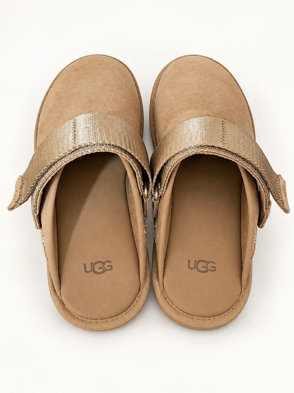 UGG Goldenstar Clog Brown Strap Slippers